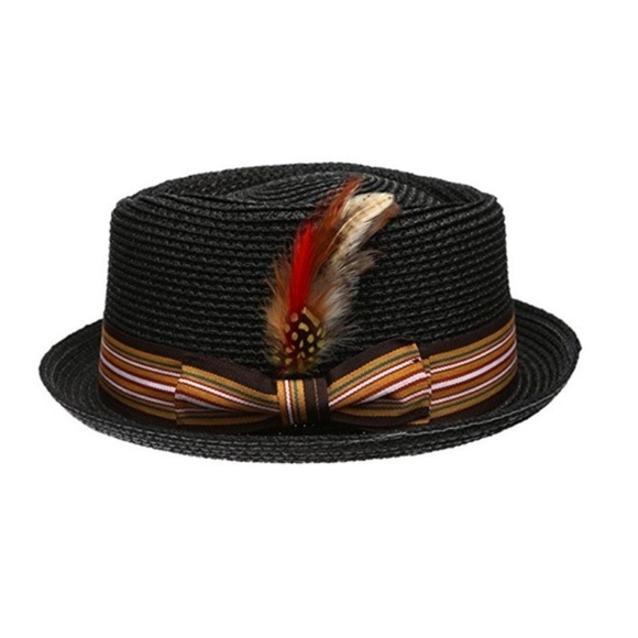 Accessories Mens Black Straw Fedora Hat Poshmark